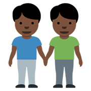 👬🏿 Emoji Dois Homens De Mãos Dadas: Pele Escura na Twitter Twemoji 13.0.1.