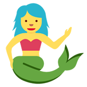 Emoji 🧜‍♀️ Sirena Donna su Twitter Twemoji 13.0.1.