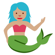 🧜🏽‍♀️ Emoji Sereia: Pele Morena na Twitter Twemoji 13.0.1.