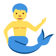🧜‍♂️ Emoji Sirena Hombre en Twitter Twemoji 13.0.1.