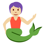 Emoji 🧜🏼 Sirena: Carnagione Abbastanza Chiara su Twitter Twemoji 13.0.1.