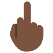 🖕🏿 Emoji Dedo Do Meio: Pele Escura na Twitter Twemoji 13.0.1.