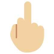 🖕🏼 Emoji Mittelfinger: mittelhelle Hautfarbe Twitter Twemoji 13.0.1.