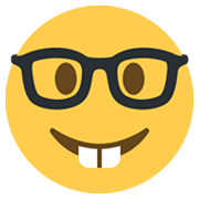 🤓 Emoji Cara De Empollón en Twitter Twemoji 13.0.1.