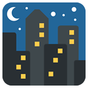 Emoji 🌃 Notte Stellata su Twitter Twemoji 13.0.1.
