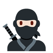 🥷🏻 Emoji Ninja: helle Hautfarbe Twitter Twemoji 13.0.1.