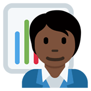 🧑🏿‍💼 Emoji Büroangestellte(r): dunkle Hautfarbe Twitter Twemoji 13.0.1.