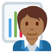 🧑🏾‍💼 Emoji Büroangestellte(r): mitteldunkle Hautfarbe Twitter Twemoji 13.0.1.