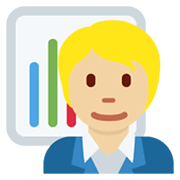 🧑🏼‍💼 Emoji Büroangestellte(r): mittelhelle Hautfarbe Twitter Twemoji 13.0.1.