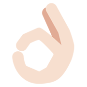 Emoji 👌🏻 Mano Che Fa OK: Carnagione Chiara su Twitter Twemoji 13.0.1.