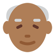 Émoji 👴🏾 Homme âgé : Peau Mate sur Twitter Twemoji 13.0.1.