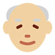 Émoji 👴🏼 Homme âgé : Peau Moyennement Claire sur Twitter Twemoji 13.0.1.