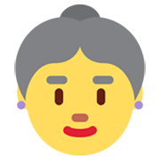 Émoji 👵 Femme âgée sur Twitter Twemoji 13.0.1.