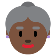Emoji 👵🏿 Donna Anziana: Carnagione Scura su Twitter Twemoji 13.0.1.
