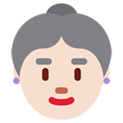 👵🏻 Emoji ältere Frau: helle Hautfarbe Twitter Twemoji 13.0.1.