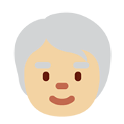 Emoji 🧓🏼 Adulto Anziano: Carnagione Abbastanza Chiara su Twitter Twemoji 13.0.1.