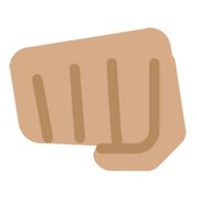Emoji 👊🏽 Pugno Chiuso: Carnagione Olivastra su Twitter Twemoji 13.0.1.