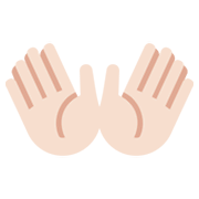 👐🏻 Emoji Mãos Abertas: Pele Clara na Twitter Twemoji 13.0.1.