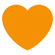 🧡 Emoji Corazón Naranja en Twitter Twemoji 13.0.1.