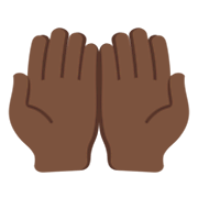 Emoji 🤲🏿 Mani Unite In Alto: Carnagione Scura su Twitter Twemoji 13.0.1.