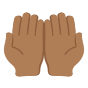 🤲🏾 Emoji Handflächen nach oben: mitteldunkle Hautfarbe Twitter Twemoji 13.0.1.