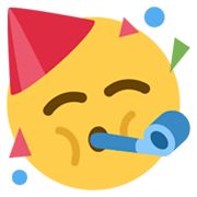 🥳 Emoji Cara De Fiesta en Twitter Twemoji 13.0.1.