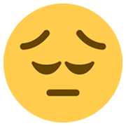 😔 Emoji Rosto Deprimido na Twitter Twemoji 13.0.1.
