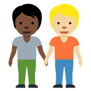 🧑🏿‍🤝‍🧑🏼 Emoji Dos Personas Dándose La Mano: Tono De Piel Oscuro Y Tono De Piel Claro Medio en Twitter Twemoji 13.0.1.