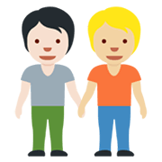 🧑🏻‍🤝‍🧑🏼 Emoji sich an den Händen haltende Personen: helle Hautfarbe, mittelhelle Hautfarbe Twitter Twemoji 13.0.1.