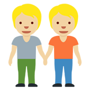 🧑🏼‍🤝‍🧑🏼 Emoji sich an den Händen haltende Personen: mittelhelle Hautfarbe Twitter Twemoji 13.0.1.