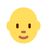 🧑‍🦲 Emoji Persona: calvo en Twitter Twemoji 13.0.1.