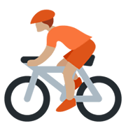 🚴🏽 Emoji Persona En Bicicleta: Tono De Piel Medio en Twitter Twemoji 13.0.1.