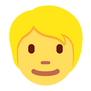 👱 Emoji Pessoa: Cabelo Louro na Twitter Twemoji 13.0.1.
