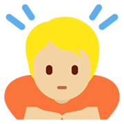 🙇🏼 Emoji sich verbeugende Person: mittelhelle Hautfarbe Twitter Twemoji 13.0.1.