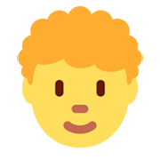 🧑‍🦱 Emoji Pessoa: Cabelo Cacheado na Twitter Twemoji 13.0.1.