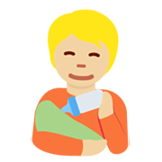 🧑🏼‍🍼 Emoji stillende Person: mittelhelle Hautfarbe Twitter Twemoji 13.0.1.