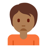 Emoji 🙍🏾 Persona Corrucciata: Carnagione Abbastanza Scura su Twitter Twemoji 13.0.1.