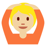 🙆🏼 Emoji Persona Haciendo El Gesto De «de Acuerdo»: Tono De Piel Claro Medio en Twitter Twemoji 13.0.1.