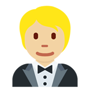 🤵🏼 Emoji Persona Con Esmoquin: Tono De Piel Claro Medio en Twitter Twemoji 13.0.1.