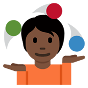 Emoji 🤹🏿 Persona Che Fa Giocoleria: Carnagione Scura su Twitter Twemoji 13.0.1.