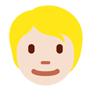 Émoji 👱🏻 Personne Blonde : Peau Claire sur Twitter Twemoji 13.0.1.