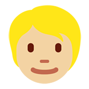 👱🏼 Emoji Person: mittelhelle Hautfarbe, blondes Haar Twitter Twemoji 13.0.1.