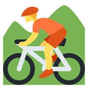 Emoji 🚵 Ciclista Di Mountain Bike su Twitter Twemoji 13.0.1.