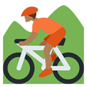 🚵🏾 Emoji Persona En Bicicleta De Montaña: Tono De Piel Oscuro Medio en Twitter Twemoji 13.0.1.