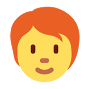 🧑‍🦰 Emoji Persona: pelo rojo en Twitter Twemoji 13.0.1.