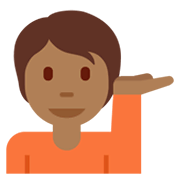 💁🏾 Emoji Persona De Mostrador De Información: Tono De Piel Oscuro Medio en Twitter Twemoji 13.0.1.