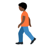 🚶🏿 Emoji Persona Caminando: Tono De Piel Oscuro en Twitter Twemoji 13.0.1.