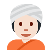 Emoji 👳🏻 Persona Con Turbante: Carnagione Chiara su Twitter Twemoji 13.0.1.