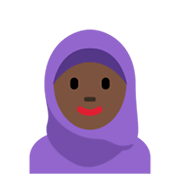 🧕🏿 Emoji Mujer Con Hiyab: Tono De Piel Oscuro en Twitter Twemoji 13.0.1.