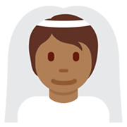 👰🏾 Emoji Novia Con Velo: Tono De Piel Oscuro Medio en Twitter Twemoji 13.0.1.